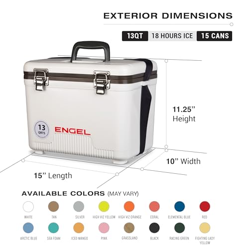 Engel 13qt Leak-Proof, Air Tight, Drybox Cooler and Small Hard Shell Lunchbox