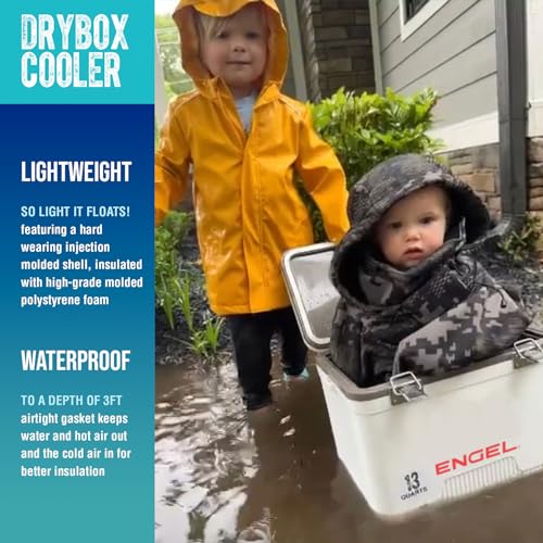 Engel 13qt Leak-Proof, Air Tight, Drybox Cooler and Small Hard Shell Lunchbox