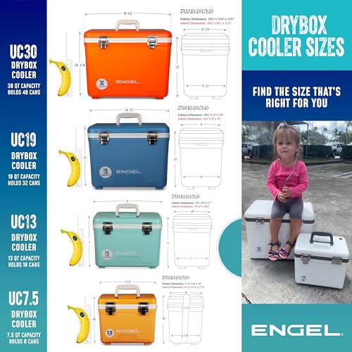 Engel 13qt Leak-Proof, Air Tight, Drybox Cooler and Small Hard Shell Lunchbox