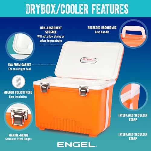 Engel 13qt Leak-Proof, Air Tight, Drybox Cooler and Small Hard Shell Lunchbox