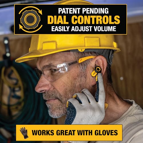 DEWALT Bluetooth Jobsite Pro X2 Earbuds, ANC, 38dB Noise Reduction, 10-Hour Runtime