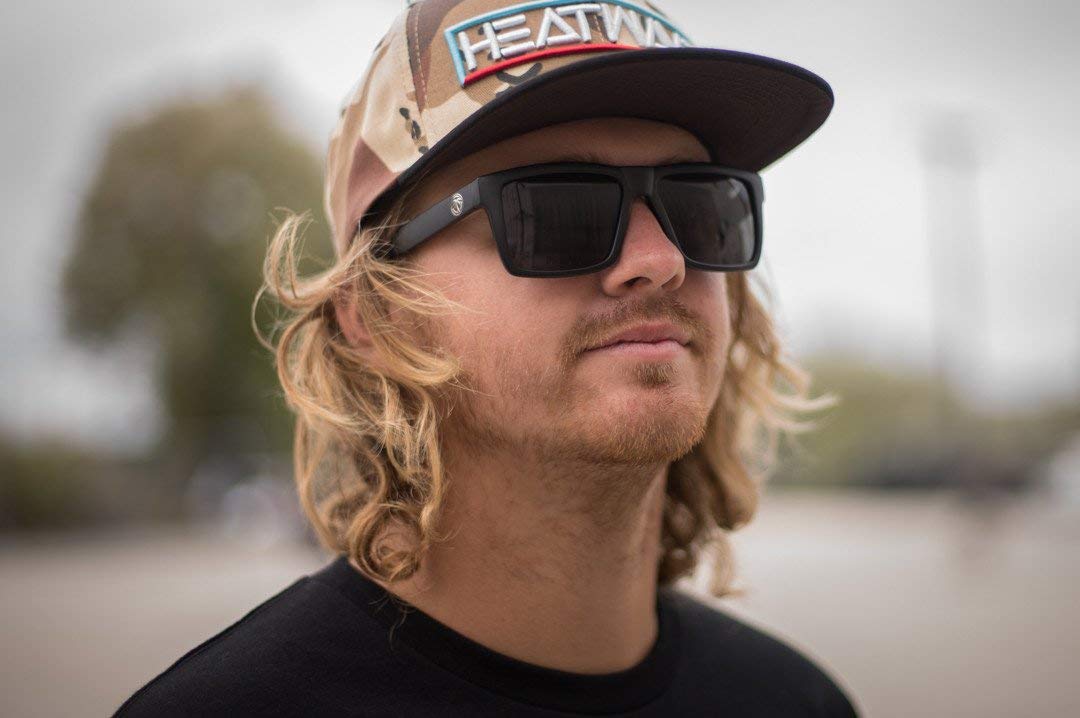 Heat Wave Visual Vise Z87 Sunglasses in Polarized Black