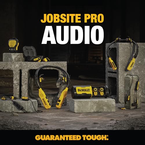 DEWALT Bluetooth Jobsite Pro X2 Earbuds, ANC, 38dB Noise Reduction, 10-Hour Runtime