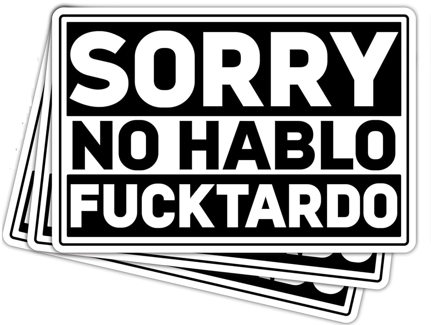 No Hablo Funny Hard Hat Sticker