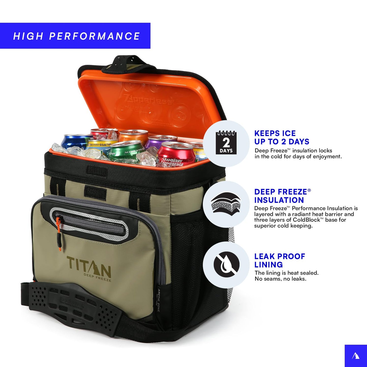 Arctic Zone Titan Deep Freeze Cooler - 16 Can Zipperless Hardbody Cooler