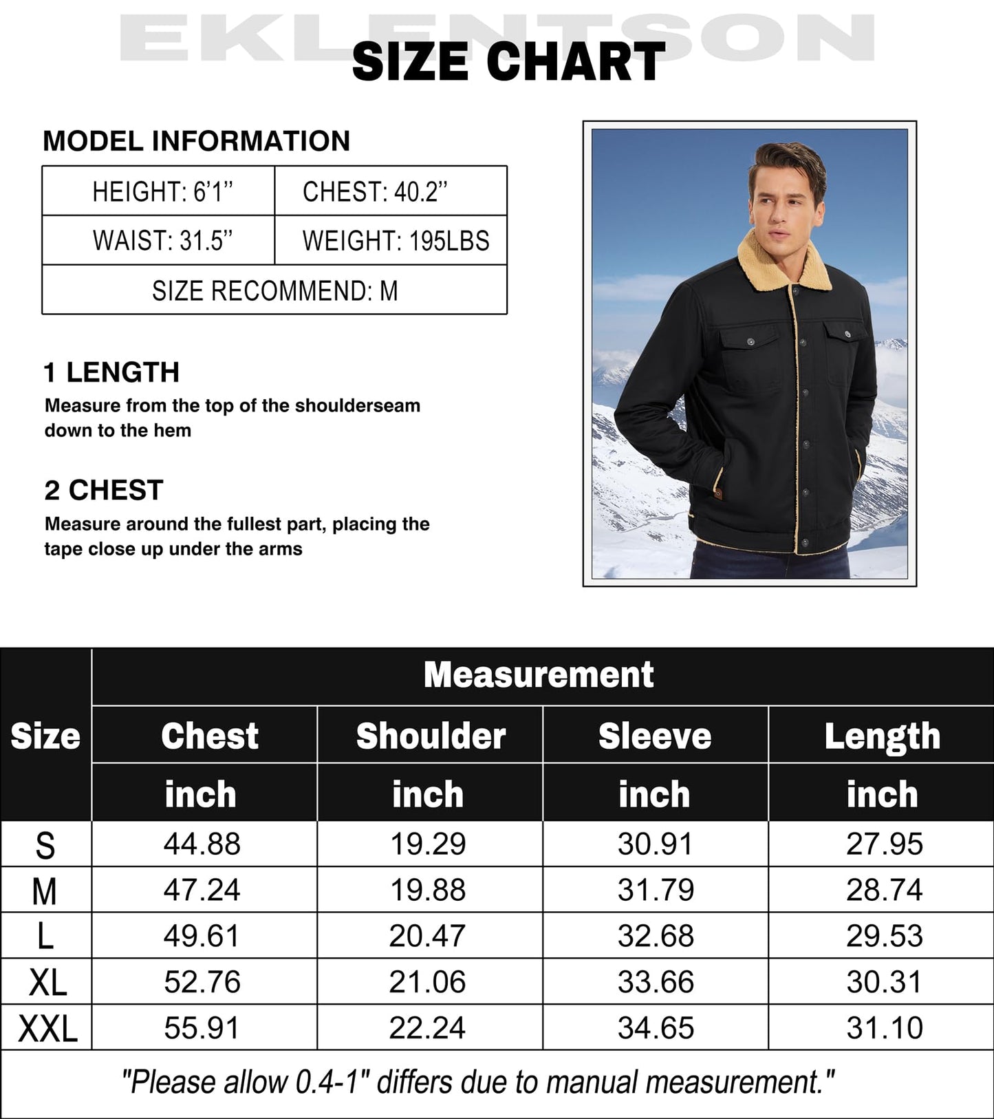 EKLENTSON Windbreaker Jacket With Multi Pockets