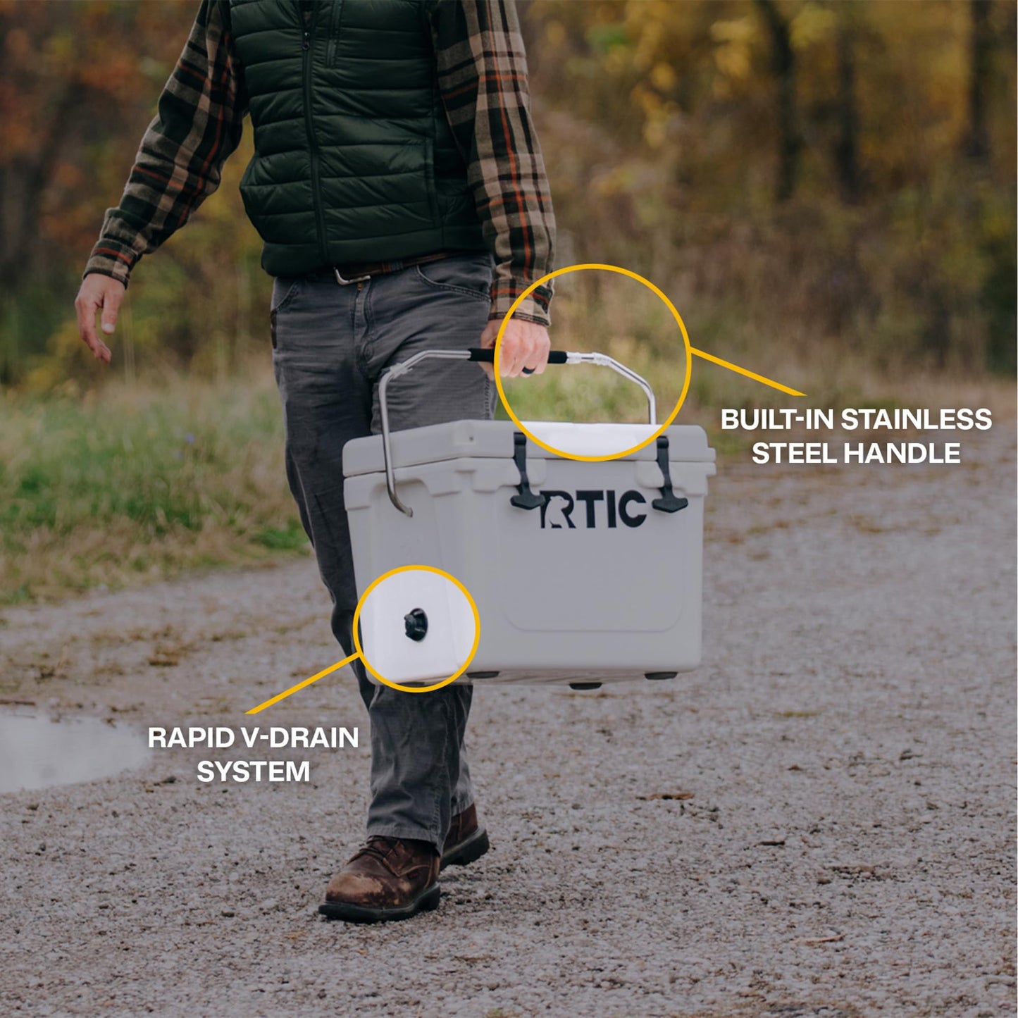 RTIC 20 QT Ultra-Tough Cooler Hard Insulated Portable Ice Chest Box