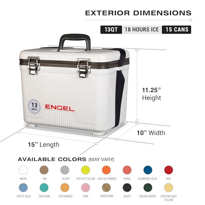 Engel  13qt Leak-Proof, Air Tight, Drybox Cooler and Small Hard Shell Lunchbox