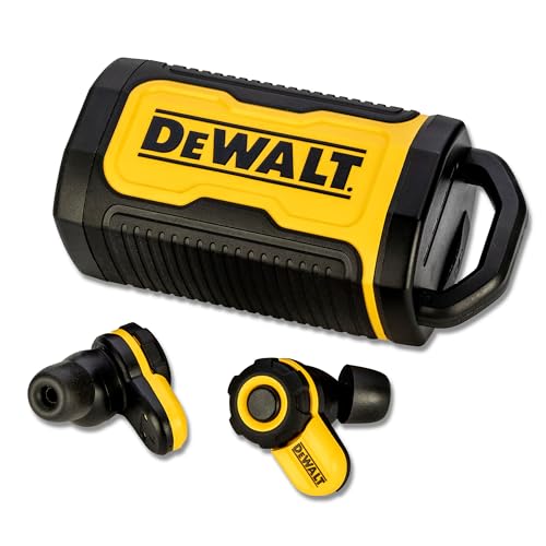 DEWALT Bluetooth Jobsite Pro X2 Earbuds, ANC, 38dB Noise Reduction, 10-Hour Runtime