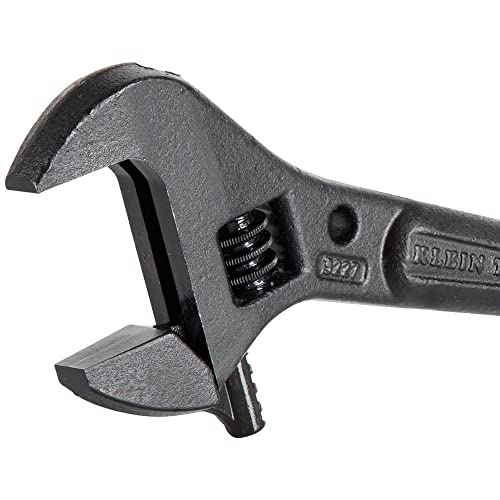 Klein Tools Extra Wide Adjustable Wrench, Made in USA, Construction Spud Wrench