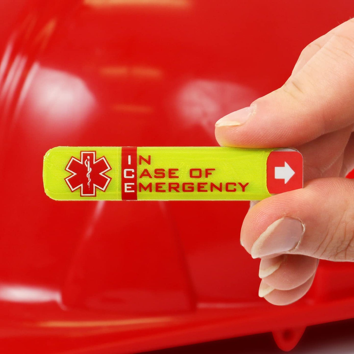 “in Case of Emergency” Worker ID Hard Hat Reflective Sticker