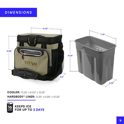 Arctic Zone Titan Deep Freeze Cooler - 16 Can Zipperless Hardbody Cooler