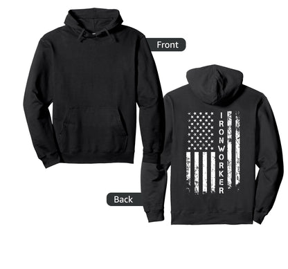 Patriotic Ironworker Pullover Hoodie