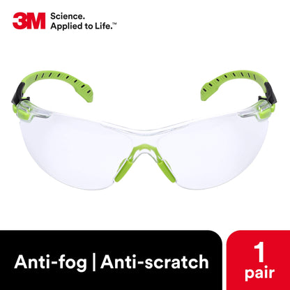 3M Solus 1000 Safety Glasses, Anti-Fog, UV Protection, Premium Eye Protection