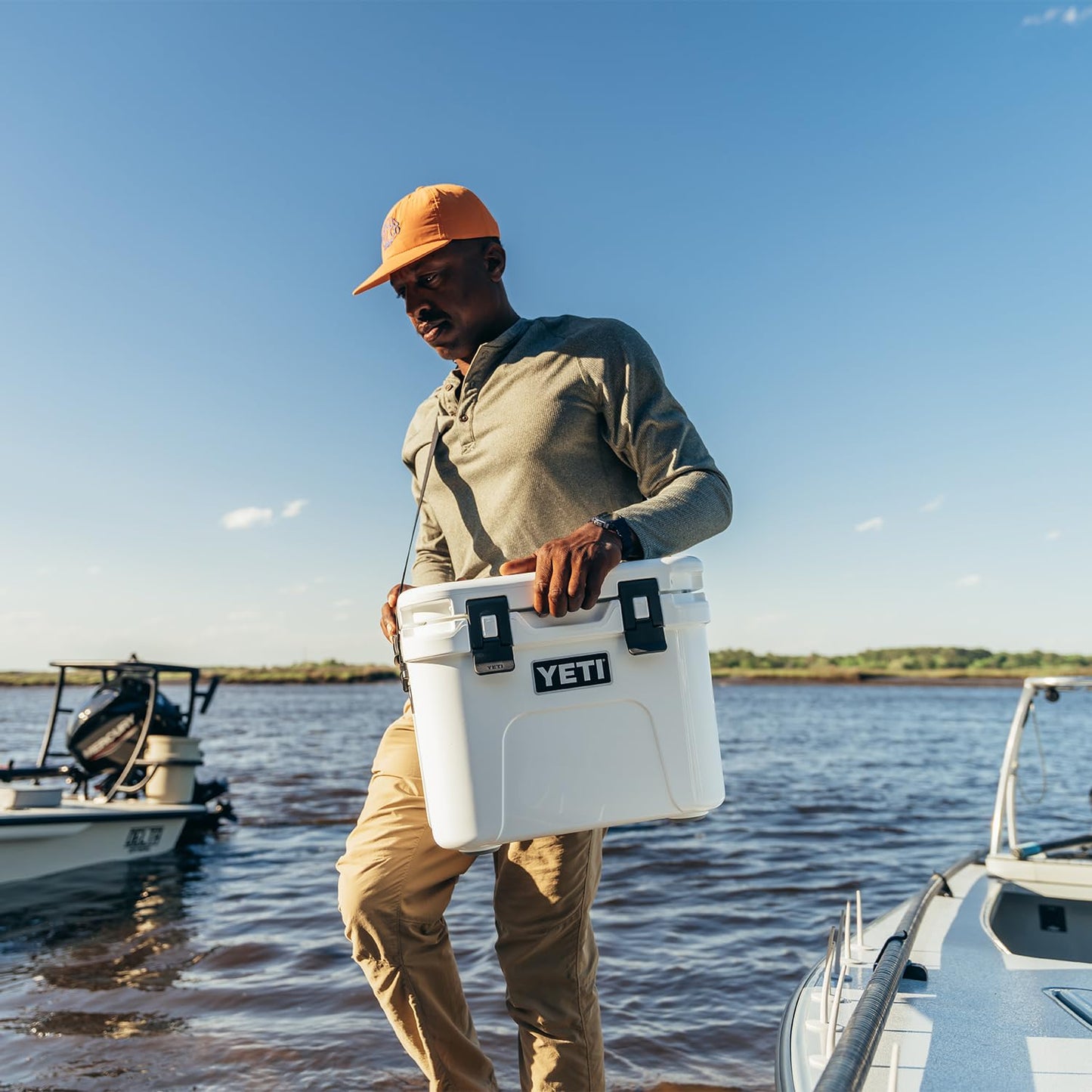 YETI Roadie 15 Hard Cooler with DoubleDuty Shoulder Strap