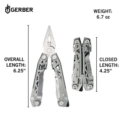 Gerber Suspension-NXT 15-in-1 Multi-Tool, Stainless Steel, Camping, Survival, Pocket Knife