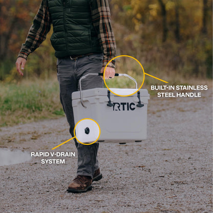 RTIC 20 QT Ultra-Tough Cooler Hard Insulated Portable Ice Chest Box