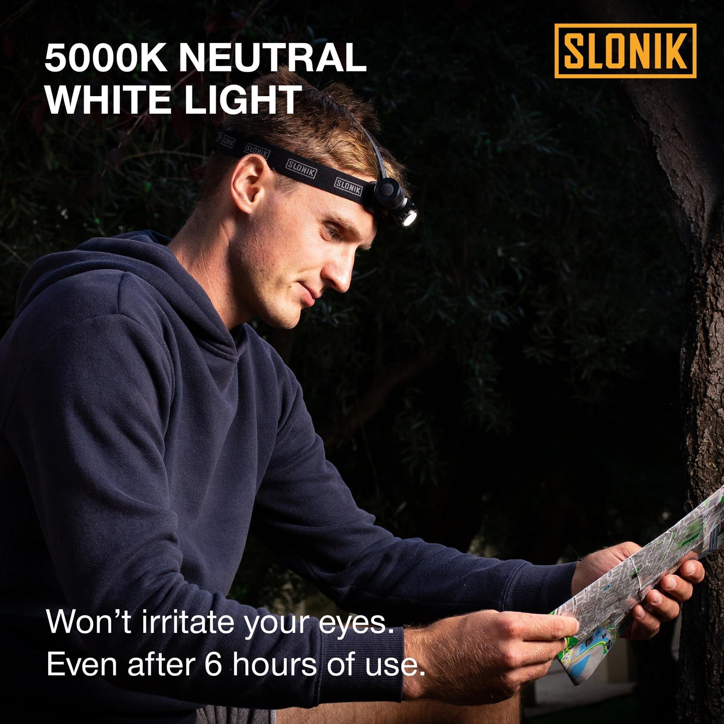 SLONIK Rechargeable Hardhat and Headlamp, 1000 Lumen, USB, IPX4 Waterproof, 60ft Beam